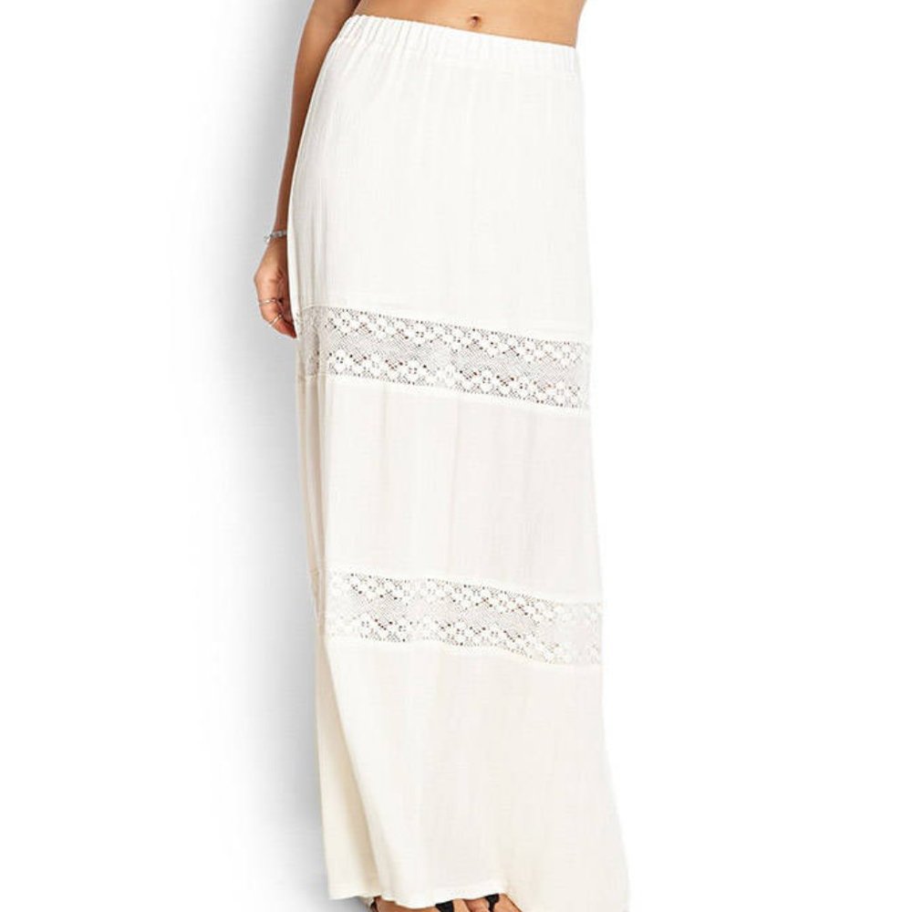 Cream lace skirt